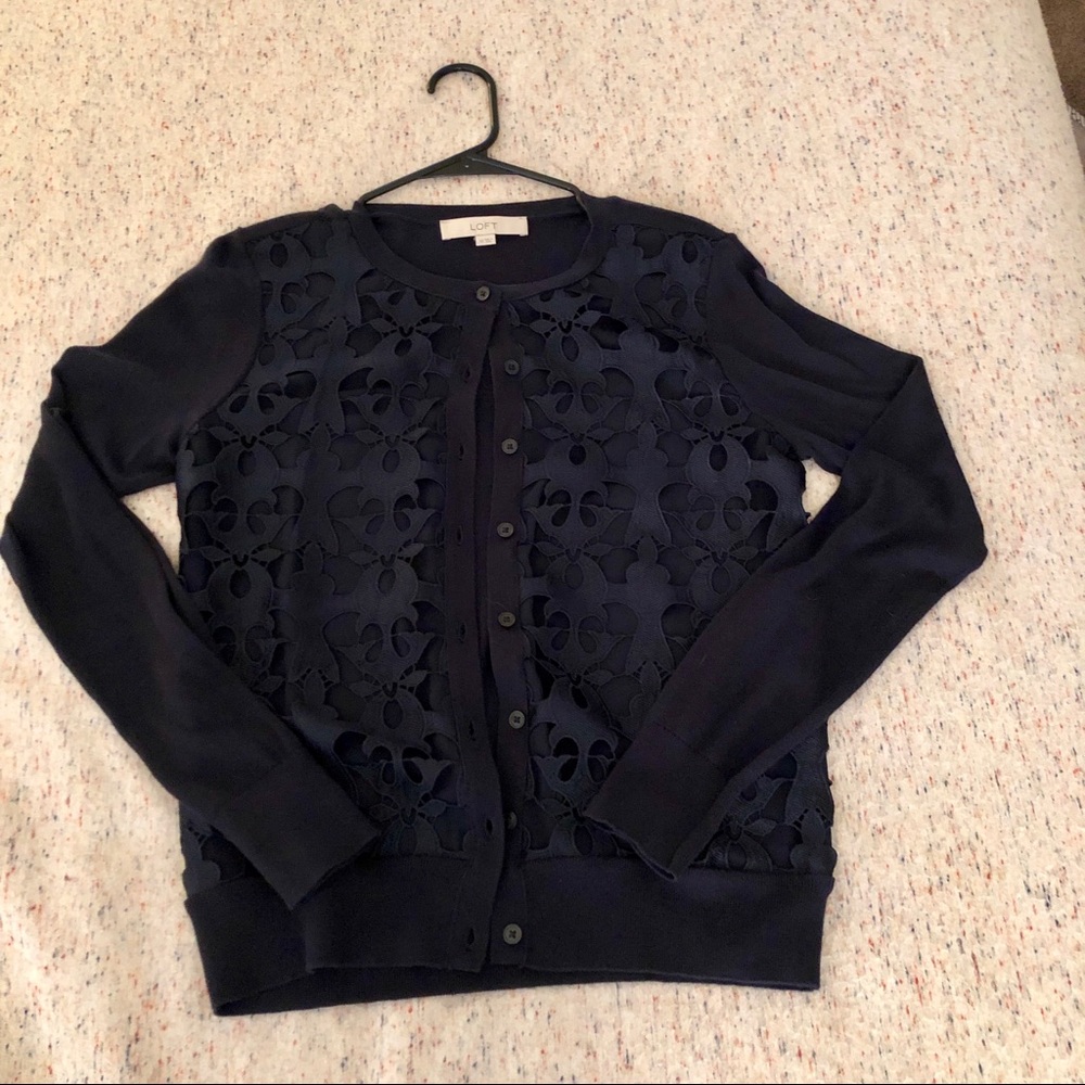 Navy Cardigan. Perfect for Layering!
